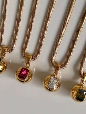 18k Gold Orb Necklace