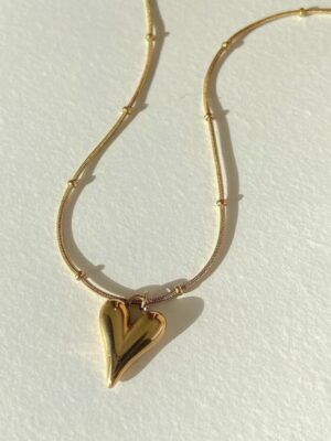Amour Heart Gold Necklace