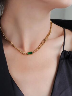 Maueve Green Emerald Necklace