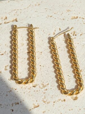 Karina Twisted Gold Hoops