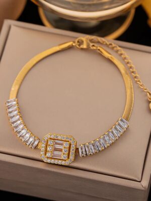 Brigetta Tenis Gold Bracelet