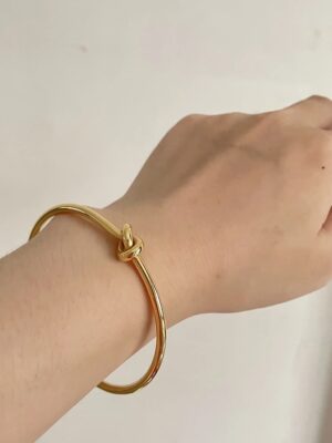 Knot Gold and Rose Gold Cuffs