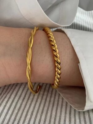 Kiara and Korne Gold cuffs