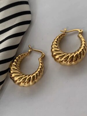 Crossiant Bella Gold Hoops