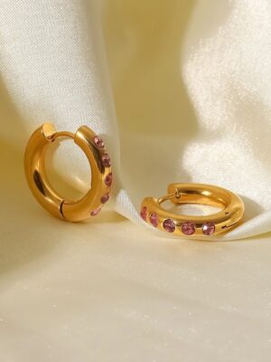 cordeli-pink-diamond-mini-hoops
