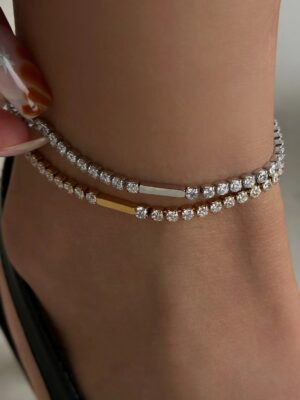 genelia-silver-and-golden-tennis-bracelet-anklet